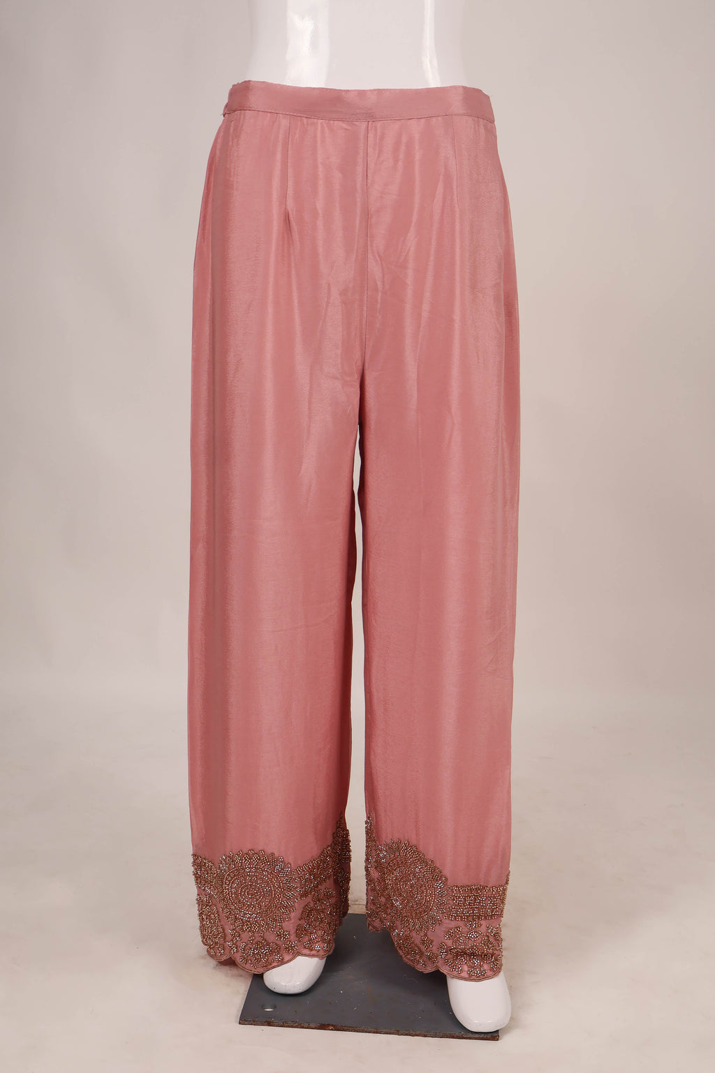 Dusty Rose Heavily Embellished Palazzo Set