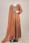 Graceful Copper-Bronze Anarkali Suit Set