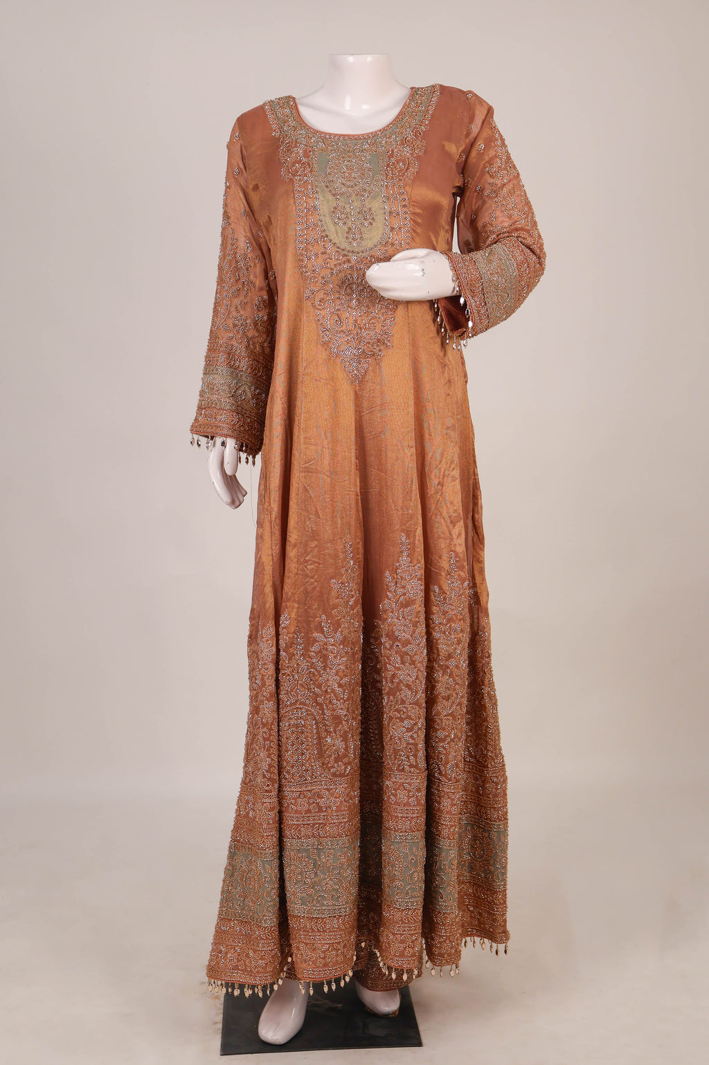 Graceful Copper-Bronze Anarkali Suit Set