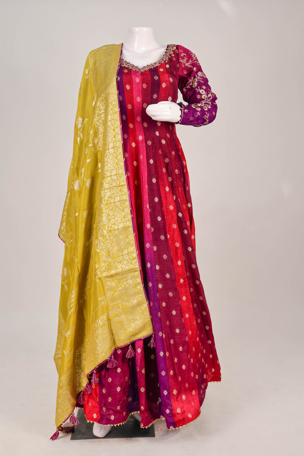 Anarkali Gown with Banarasi Dupatta
