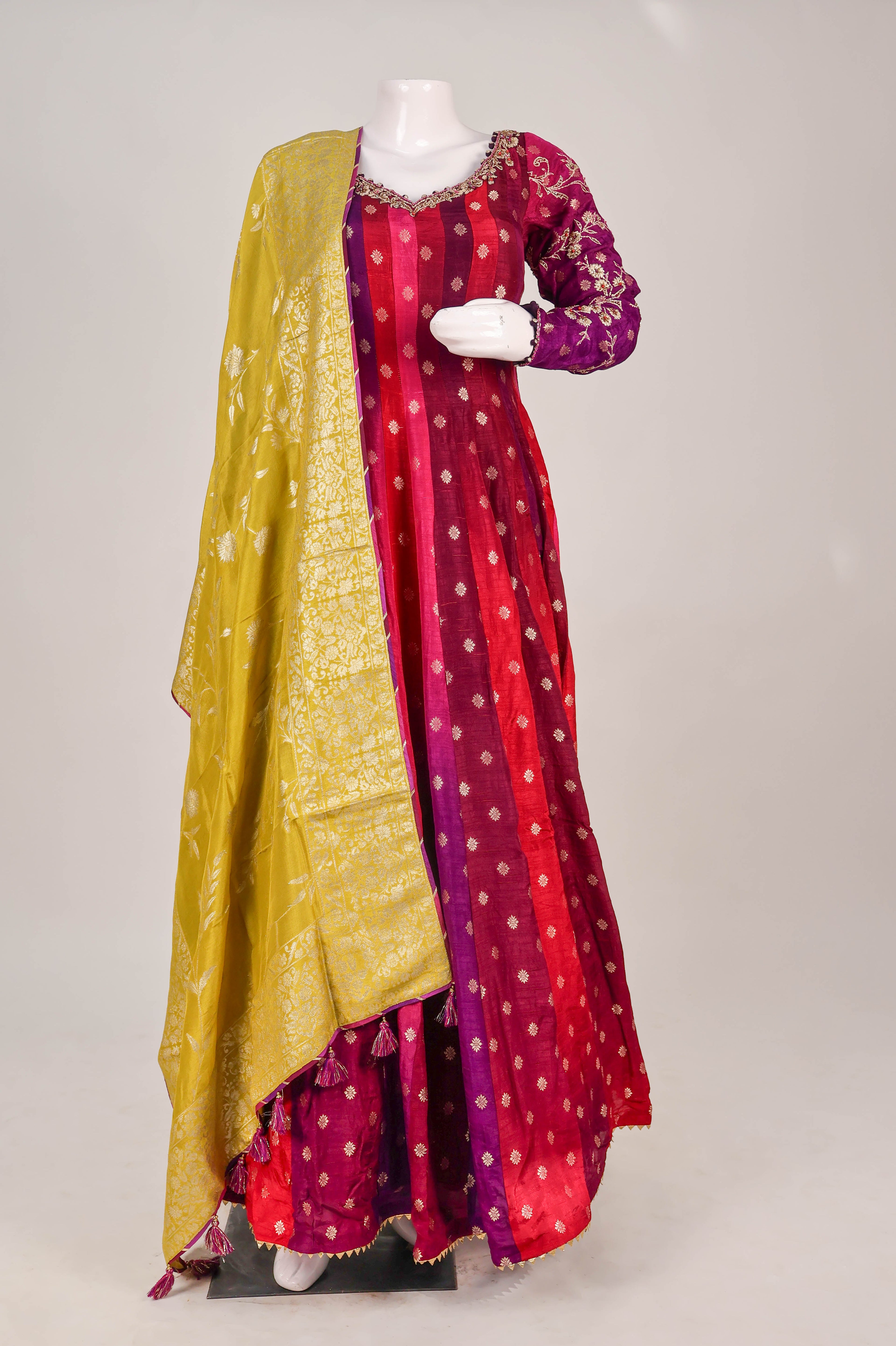 Anarkali Gown with Banarasi Dupatta