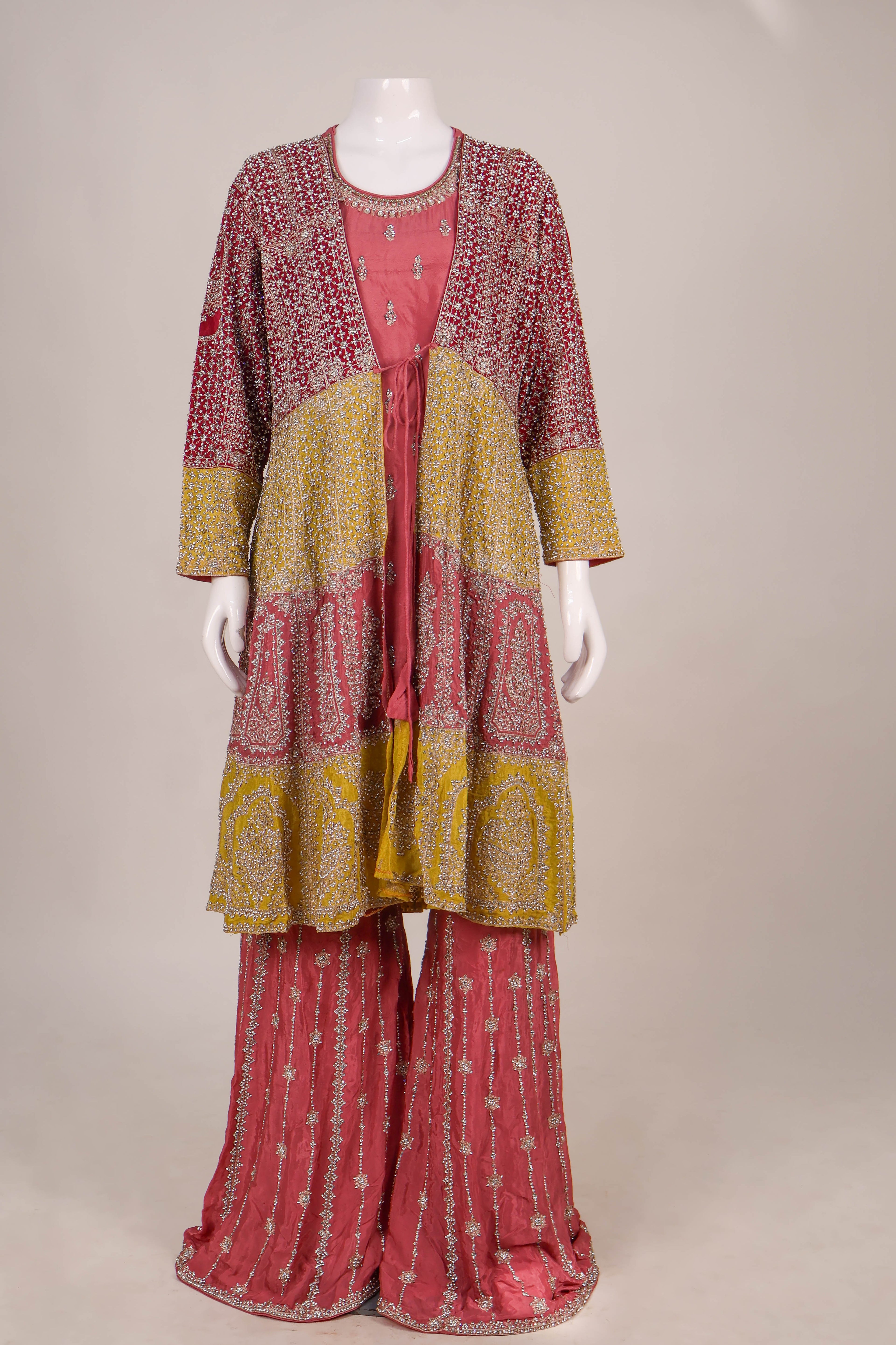 Embroidered 4-Piece Sharara Set with Statement Jacket