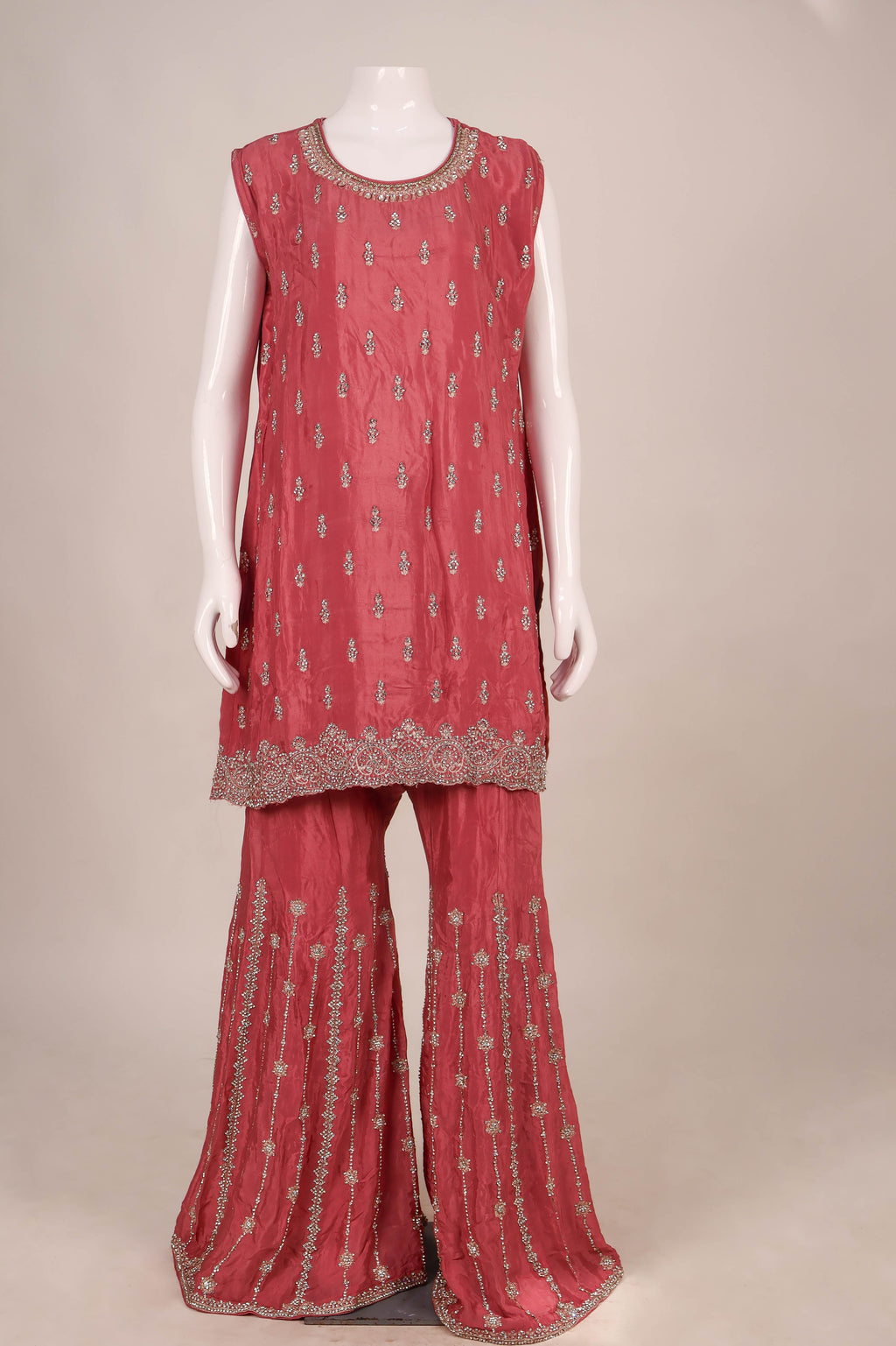 Embroidered 4-Piece Sharara Set with Statement Jacket