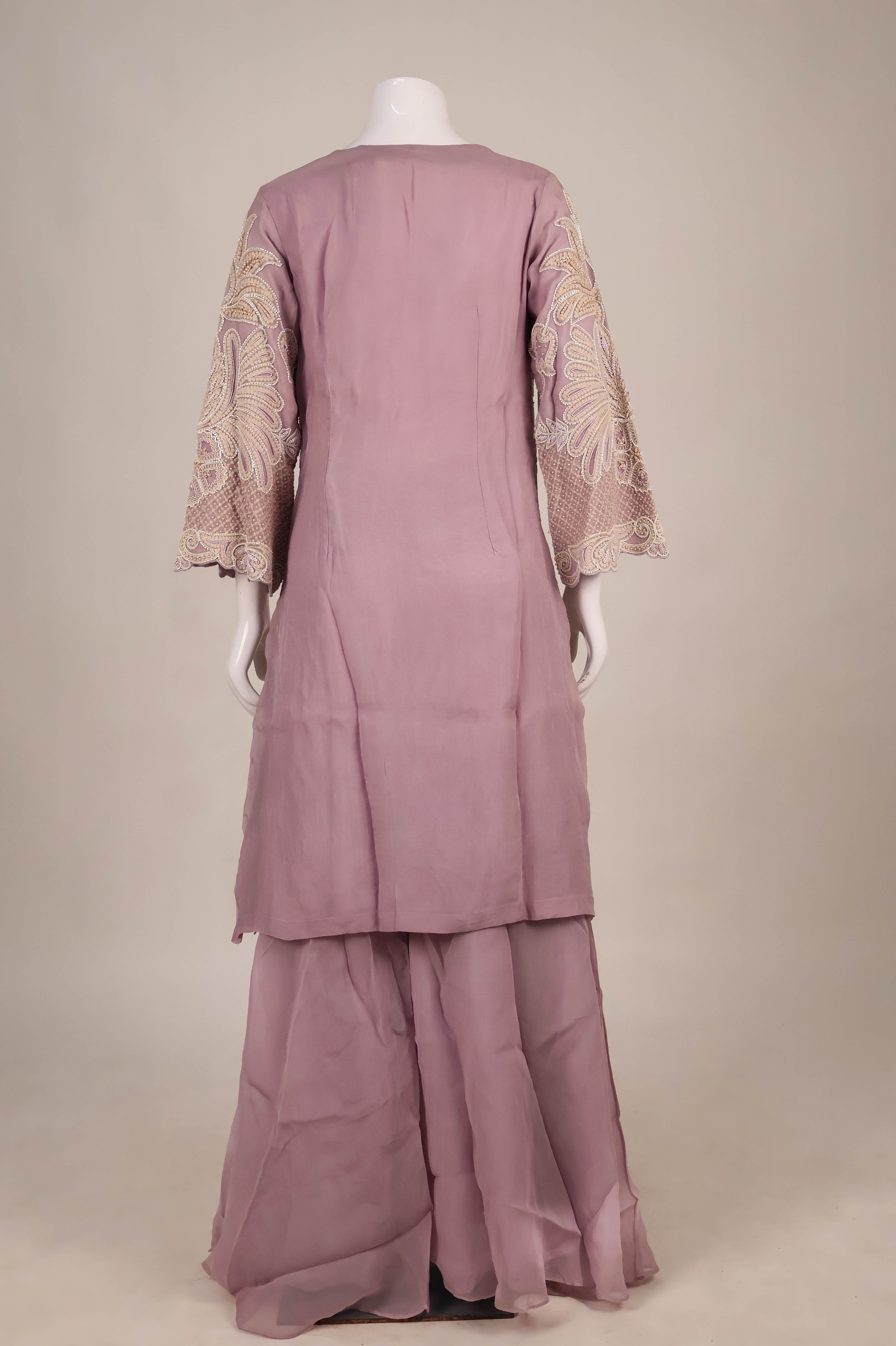 Embroidered Sharara Suit Set