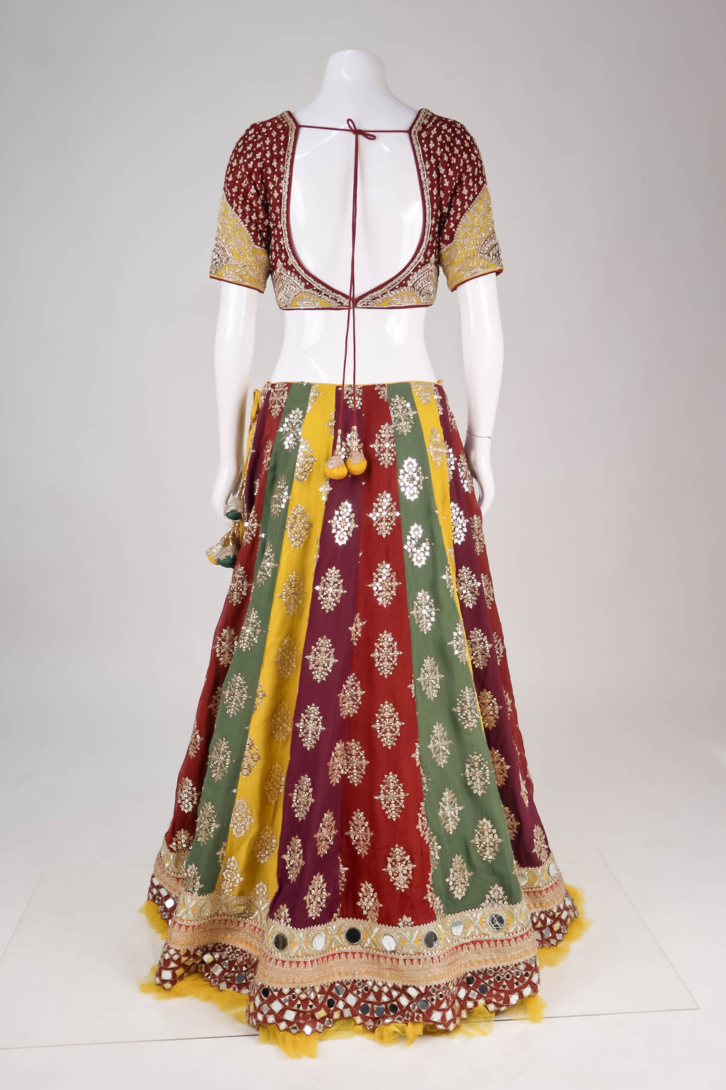 Multi-Color Paneled Gota Patti Lehenga Choli