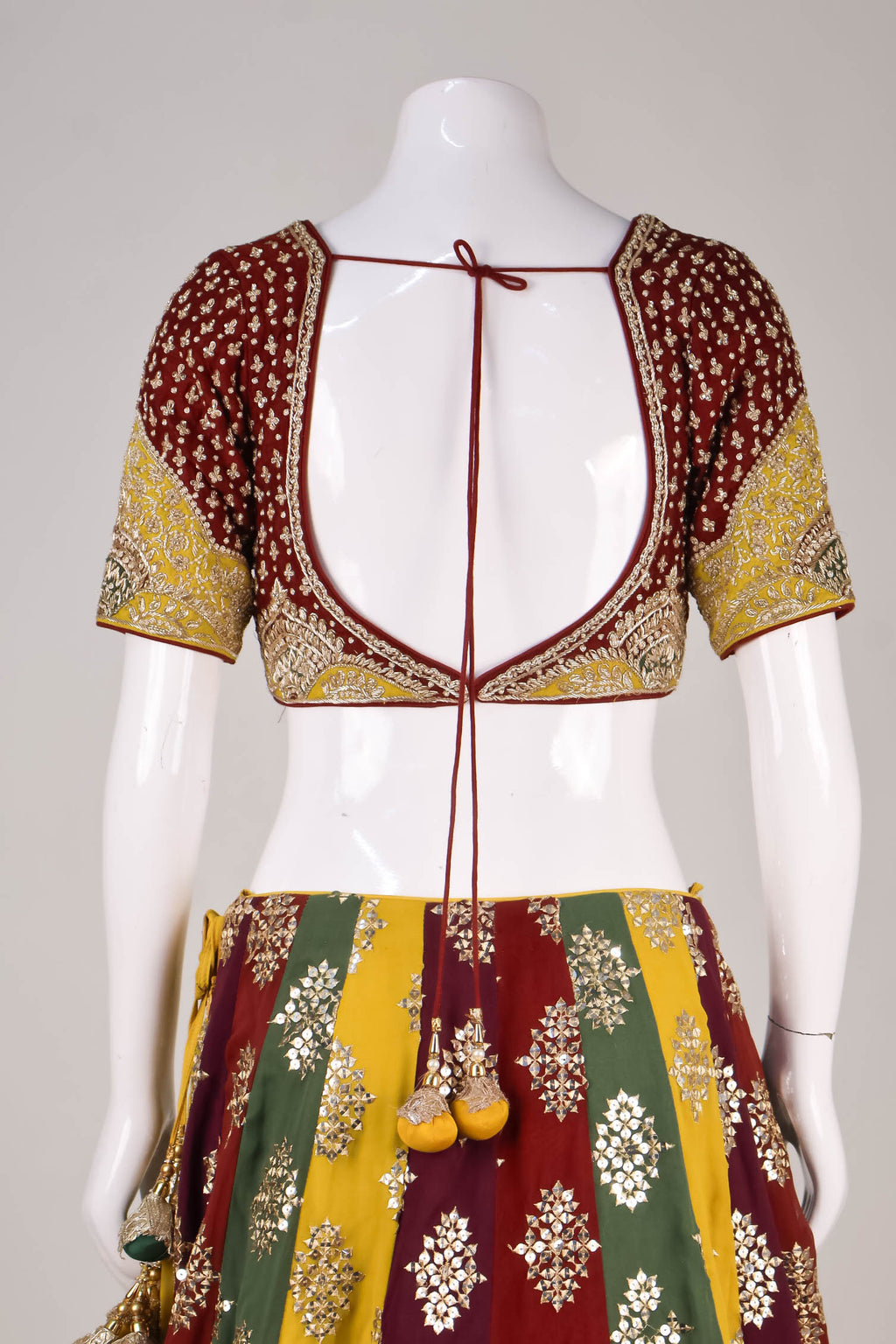 Multi-Color Paneled Gota Patti Lehenga Choli