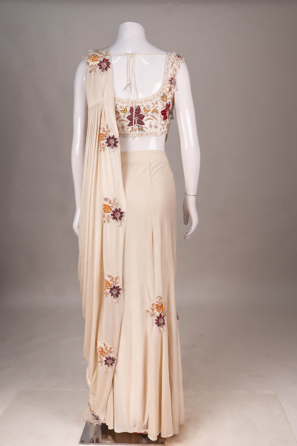 Saree with Pearlescent Illusion Blouse
