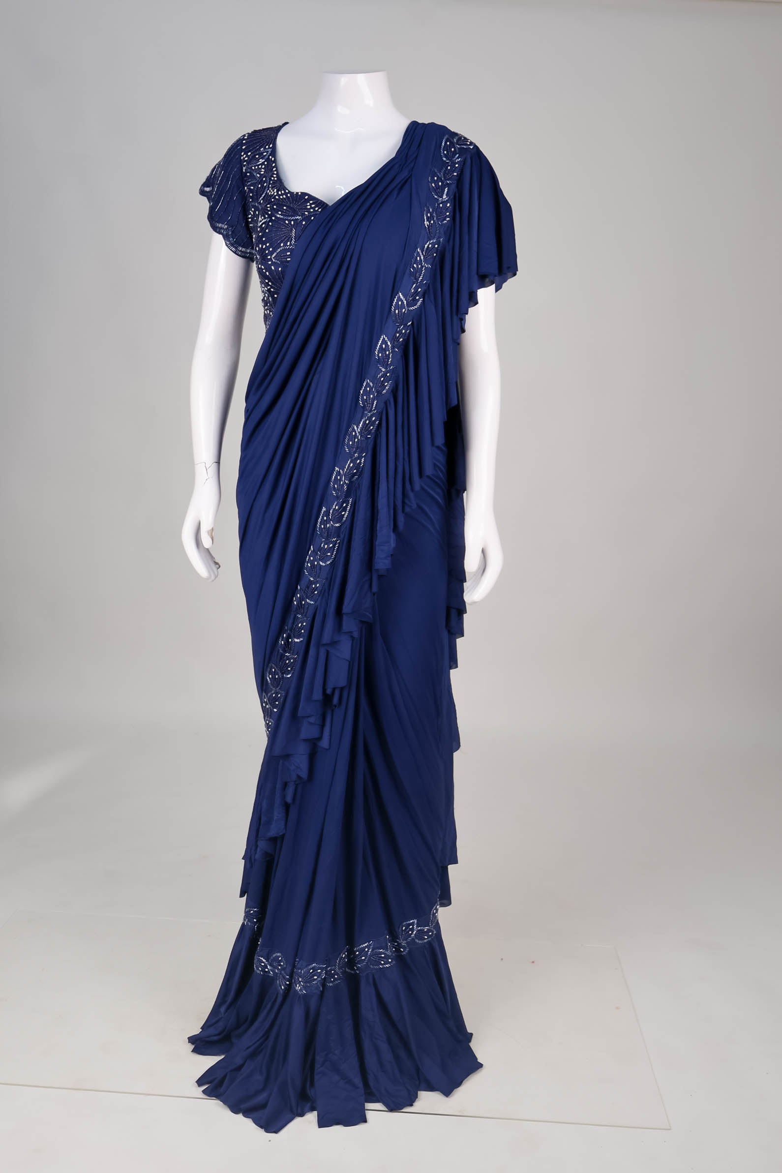 Royal Blue-Saree