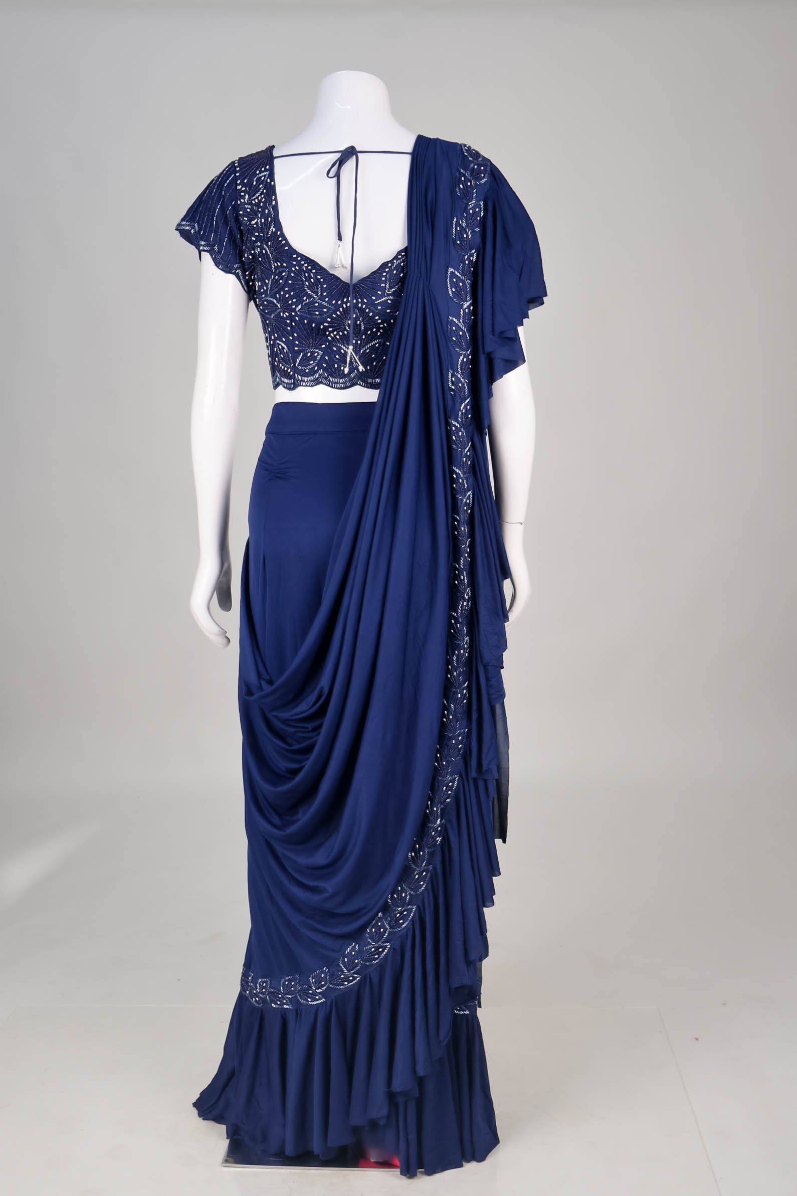 Royal Blue-Saree