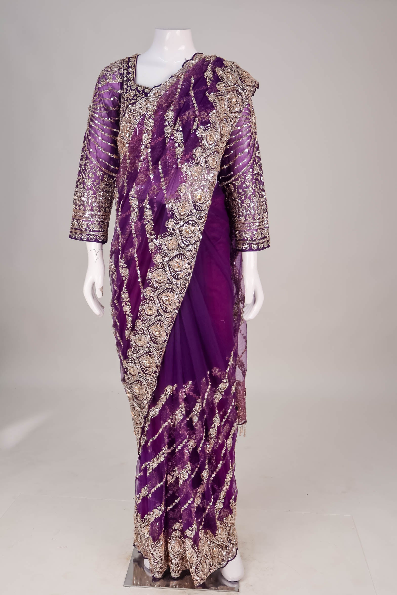 Heavily Embroidered Festive Saree