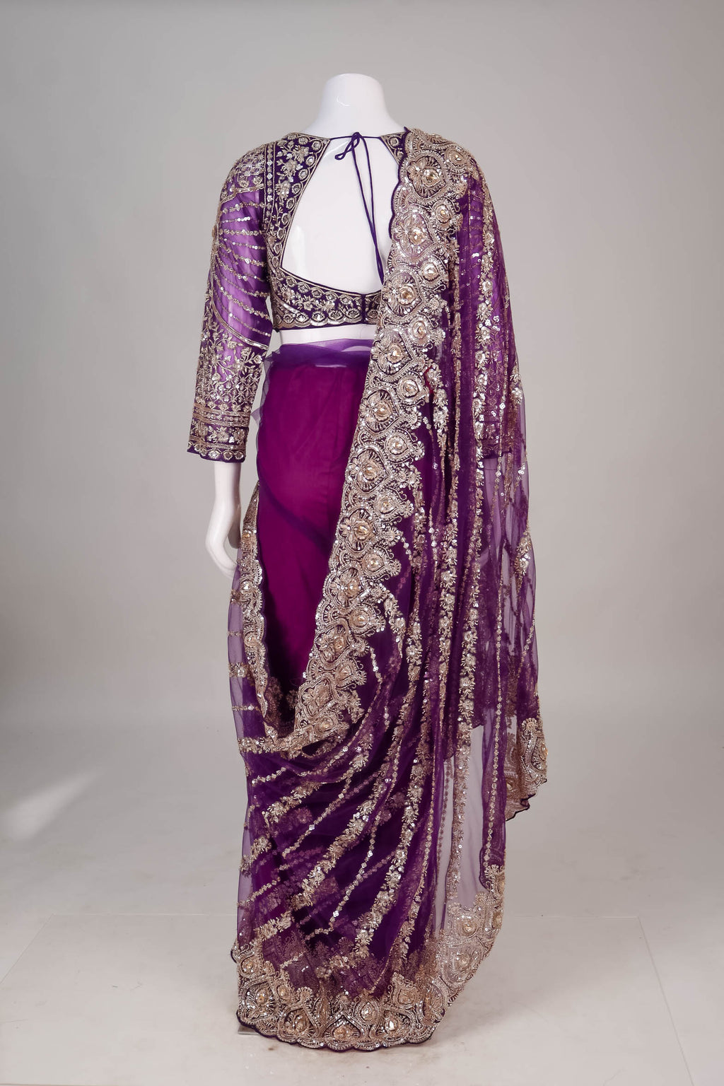 Heavily Embroidered Festive Saree