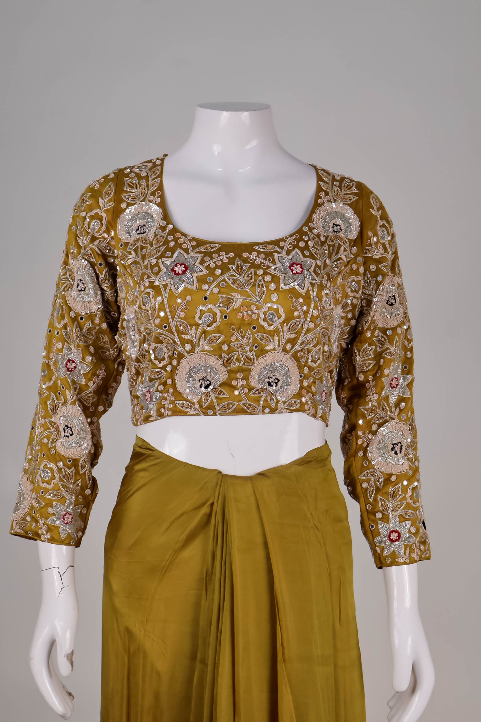 Mustard Gold Silk Saree
