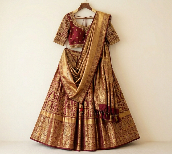 Slate Blue Embroidered Anarkali